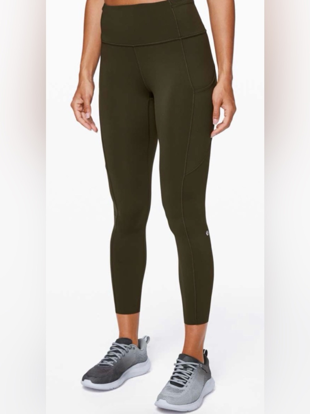 Lululemon Fast and Free Tight II 25" *Non-Reflective Nulux Dark Olive Leggings 6